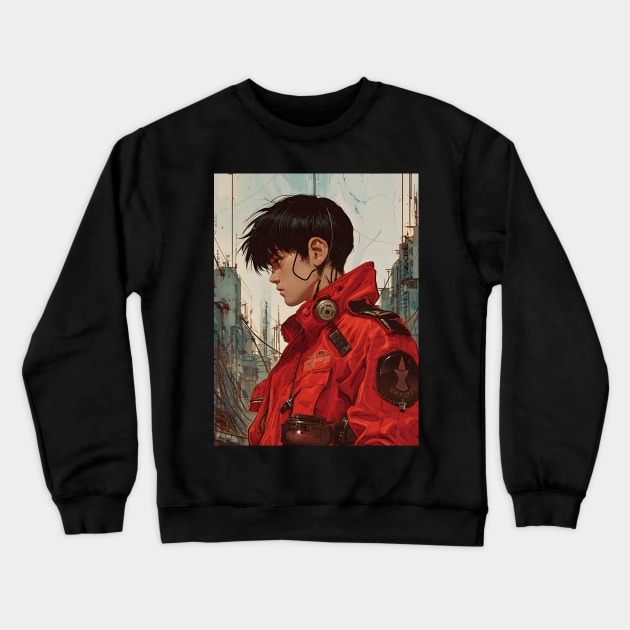 Akira Unleashed: Cyberpunk Masterpiece, Psychic Power Saga, and Fan Art Fusion Crewneck Sweatshirt by insaneLEDP